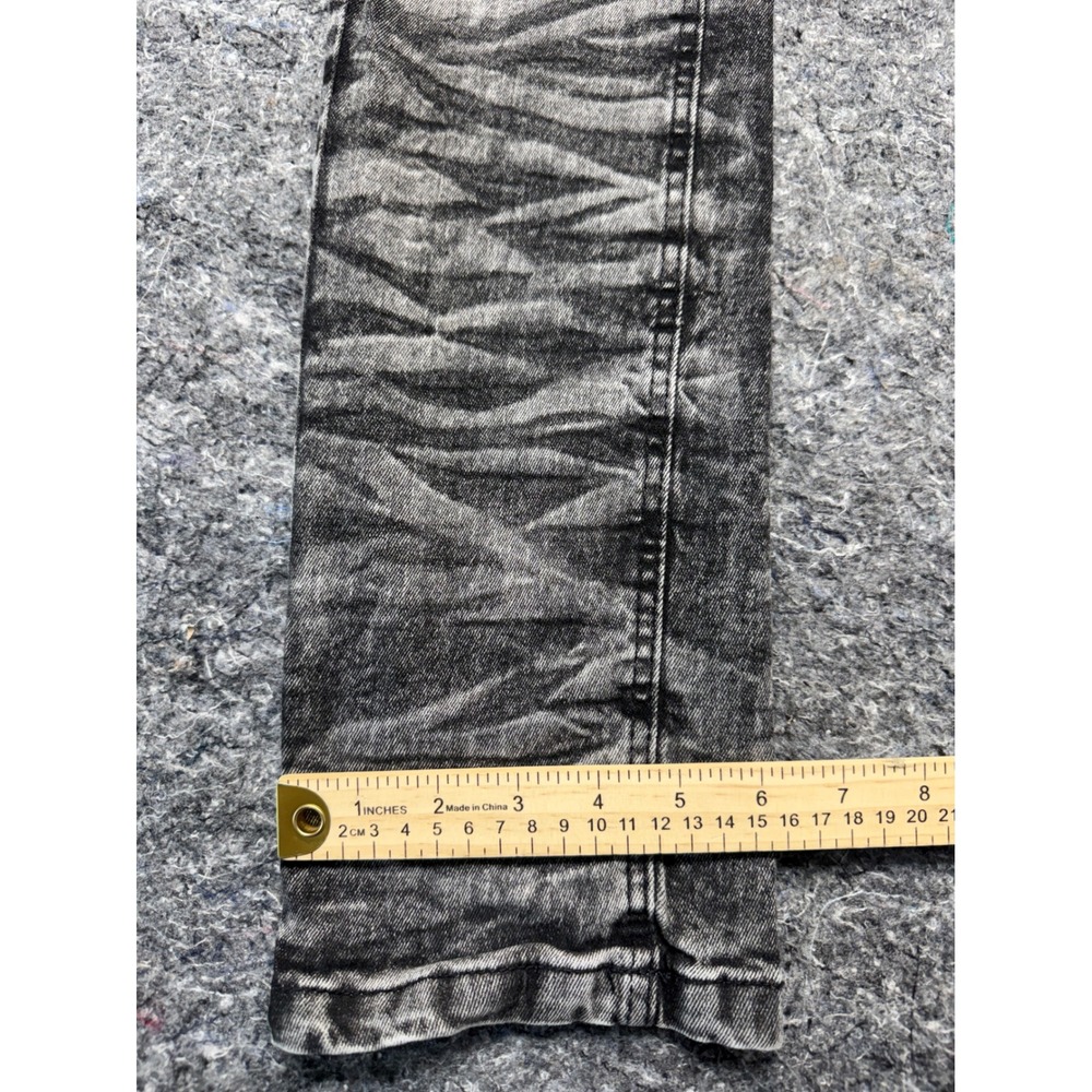 Evolution In Design Mens 36x32 Moto Biker Jeans Black Grey Acid Wash Slim Fit - Picture 4 of 13